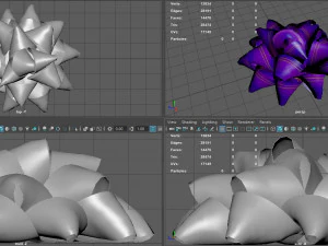 gift bow 4 3D Model
