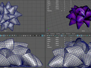 gift bow 4 3D Model
