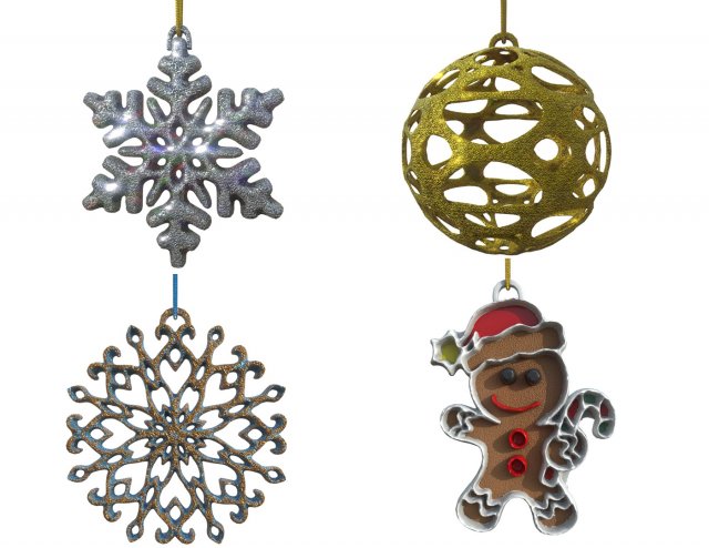 christmas decoration Model 3D .c4d .max .obj .3ds .fbx .stl .blend 
