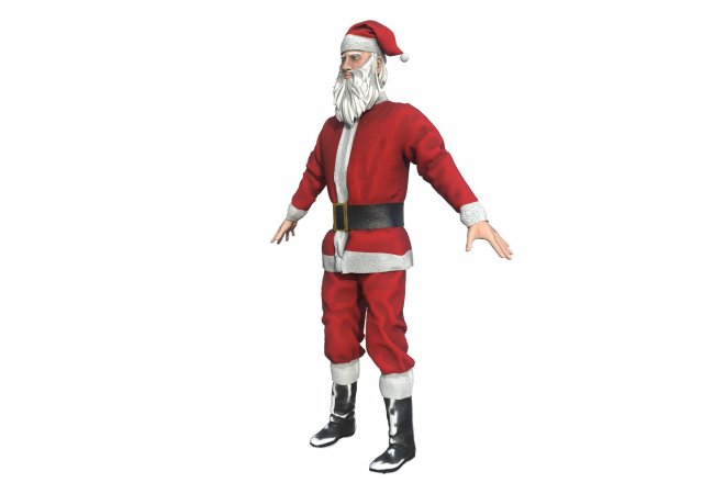 santa claus 3D-Modell .c4d .max .obj .3ds .fbx .stl .blend 