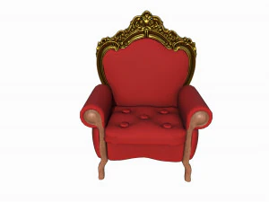 santa claus chair 3D Model