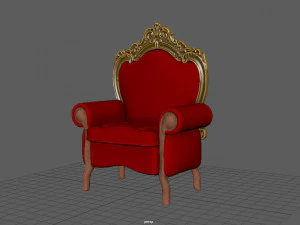 santa claus chair 3D Model