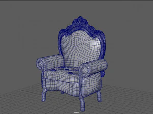 santa claus chair 3D Model