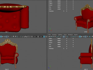 santa claus chair 3D Modell