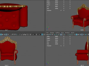 santa claus chair 3D Model