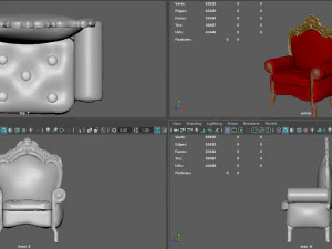 santa claus chair 3D Model