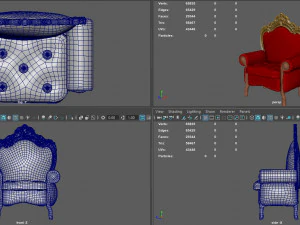 santa claus chair 3D Model