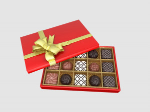 chocolate gift box Model 3D