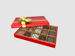 chocolate gift box 3D Model