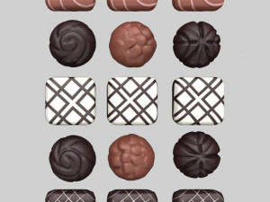 chocolate gift box 3D Model