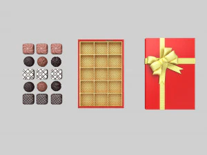 chocolate gift box 3D Model