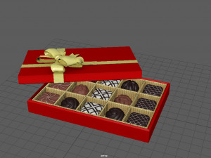 chocolate gift box Modelo 3D