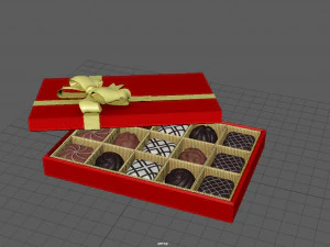 chocolate gift box 3D Model