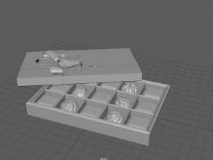 chocolate gift box 3D Model