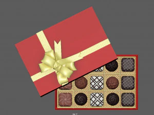 chocolate gift box 3D Model