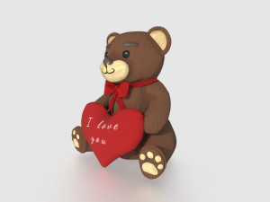 teddy i love you 3D मॉडल