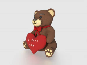 teddy i love you 3D Model