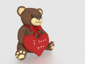 teddy i love you 3D मॉडल