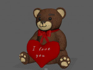 teddy i love you 3D Model