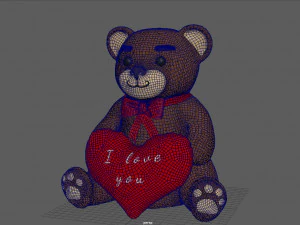 teddy i love you 3D Model
