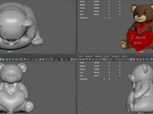 teddy i love you 3D Model