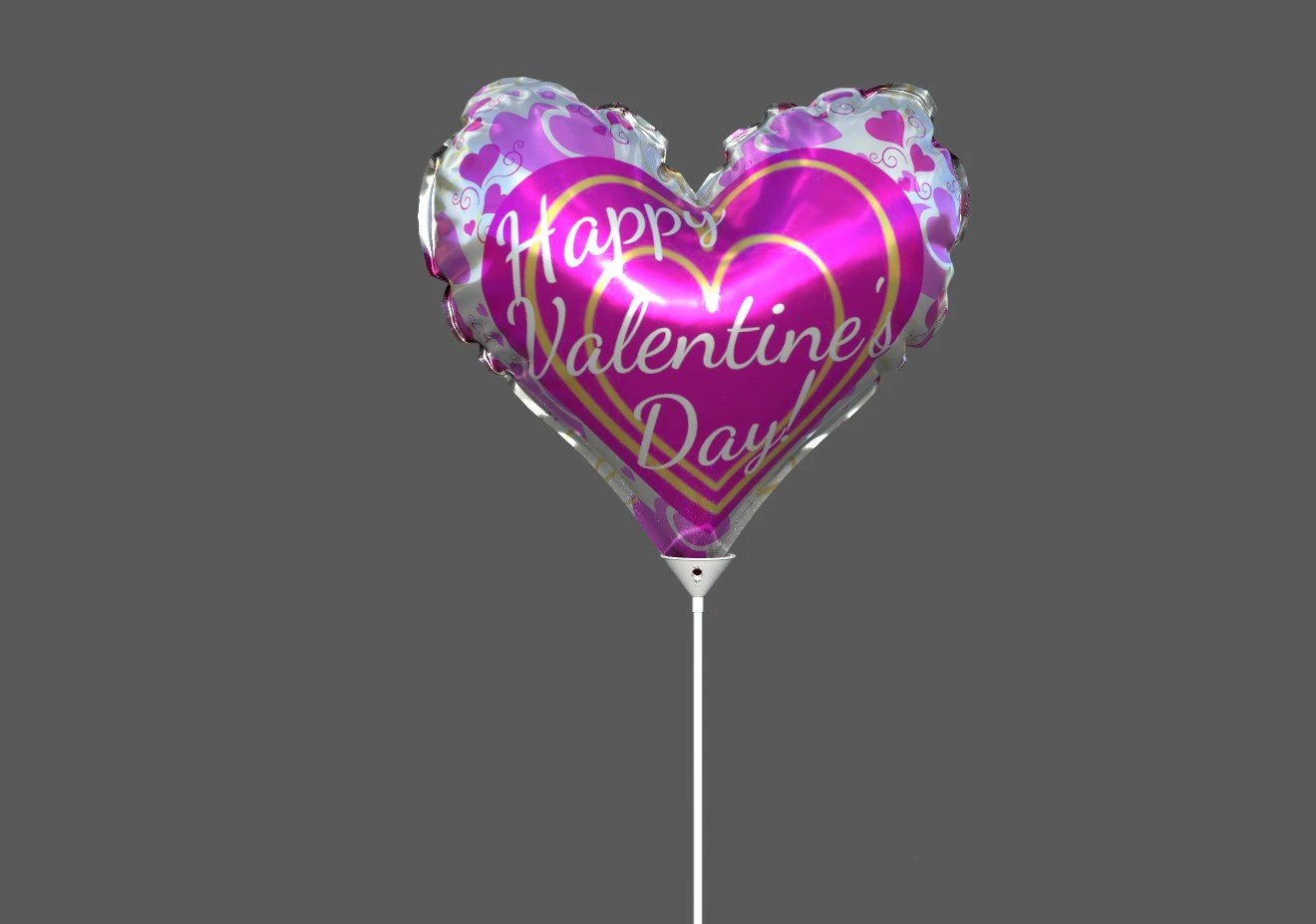 heart balloon 3D Model .c4d .max .obj .3ds .fbx .stl .blend 