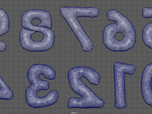balloon number gold 3D Model