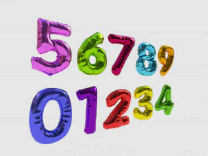 balloon number color 3D Model