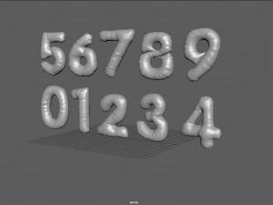 balloon number color 3D Model
