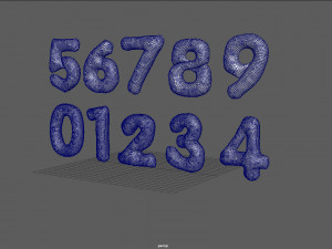 balloon number color 3D Model
