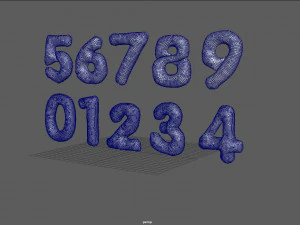 balloon number color 3D Model