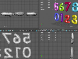 balloon number color 3D Model