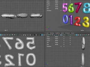 balloon number color 3D Model