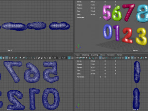 balloon number color 3D Model