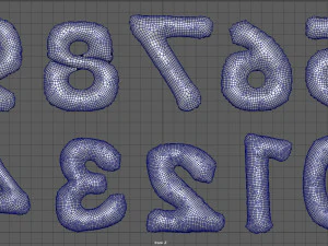 balloon number color 3D Model