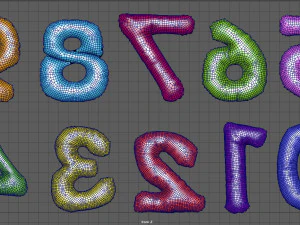 balloon number color 3D Model