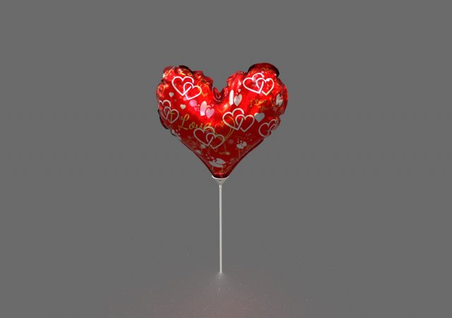 balloon i love you 3D Model .c4d .max .obj .3ds .fbx .stl .blend 