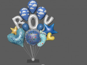baby boy balloon 3D 모델