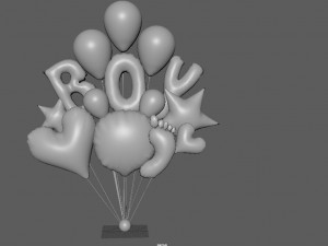 baby boy balloon 3D 모델