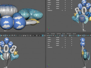 baby boy balloon 3D 모델