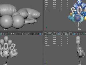 baby boy balloon 3D 모델