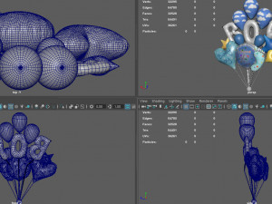 baby boy balloon 3D 모델