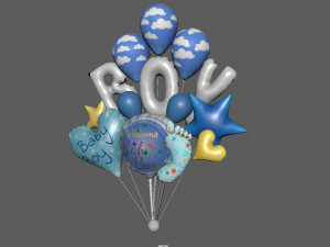 baby boy balloon 3D 모델