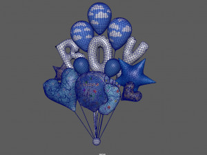 baby boy balloon 3D 모델