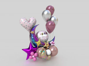 baby girl balloon 3D Model