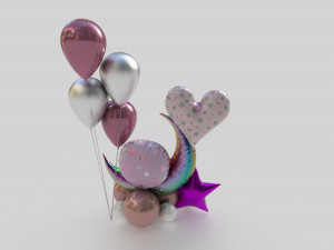 baby girl balloon Modelo 3D