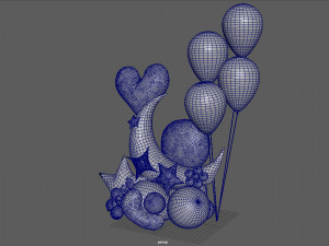 baby girl balloon Modelo 3D