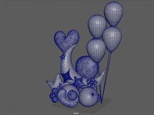 baby girl balloon 3D Model