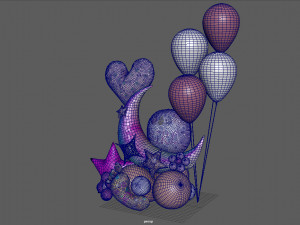 baby girl balloon Modelo 3D