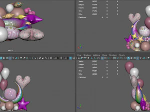 baby girl balloon 3D Model